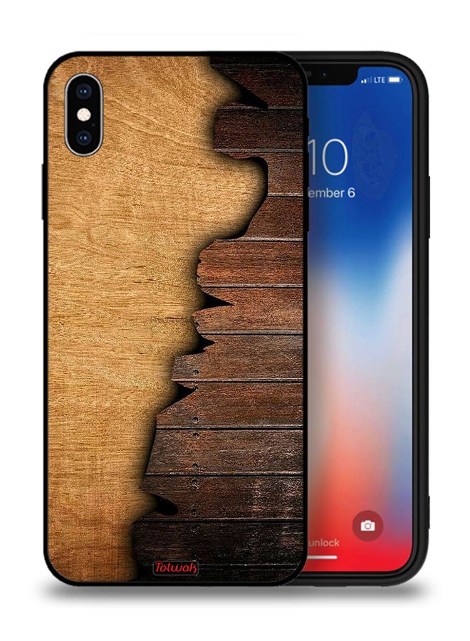 Tolwak Apple iPhone XS Protective Case Vintage Wood Pattern - Image 1