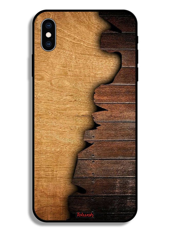 Tolwak Apple iPhone XS Protective Case Vintage Wood Pattern - Image 2