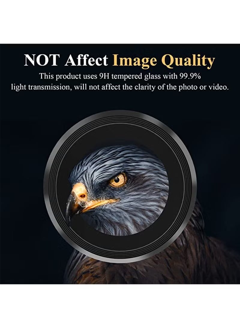 For iPhone 17 Air Camera Lens Protector [Drop Protection] [Full Coverage] [3D Metal] [Case Friendly] Tempered Glass Camera Cover for iPhone 17 Air - Black - Image 5