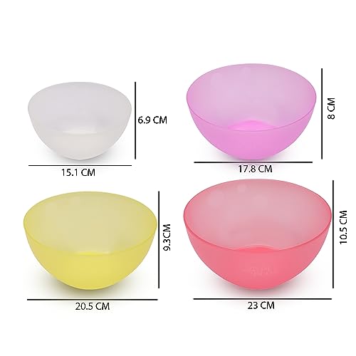Jaypee Plus Mixing Bowl Set of 4 | Mixing Bowls for Kitchen | Mixing Bowl for Cake Batter | Snack Bowls Set of 4 | Multipurpose Bowl Big Size, Multicolour - Image 4