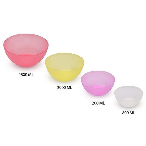 Jaypee Plus Mixing Bowl Set of 4 | Mixing Bowls for Kitchen | Mixing Bowl for Cake Batter | Snack Bowls Set of 4 | Multipurpose Bowl Big Size, Multicolour - Image 3