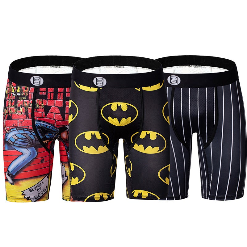 Men'S Underwear Cartoon Print Men'S Quick-Drying Boxer Briefs Sports Underwear Fitness Extended Underwear Men'S - Image 4