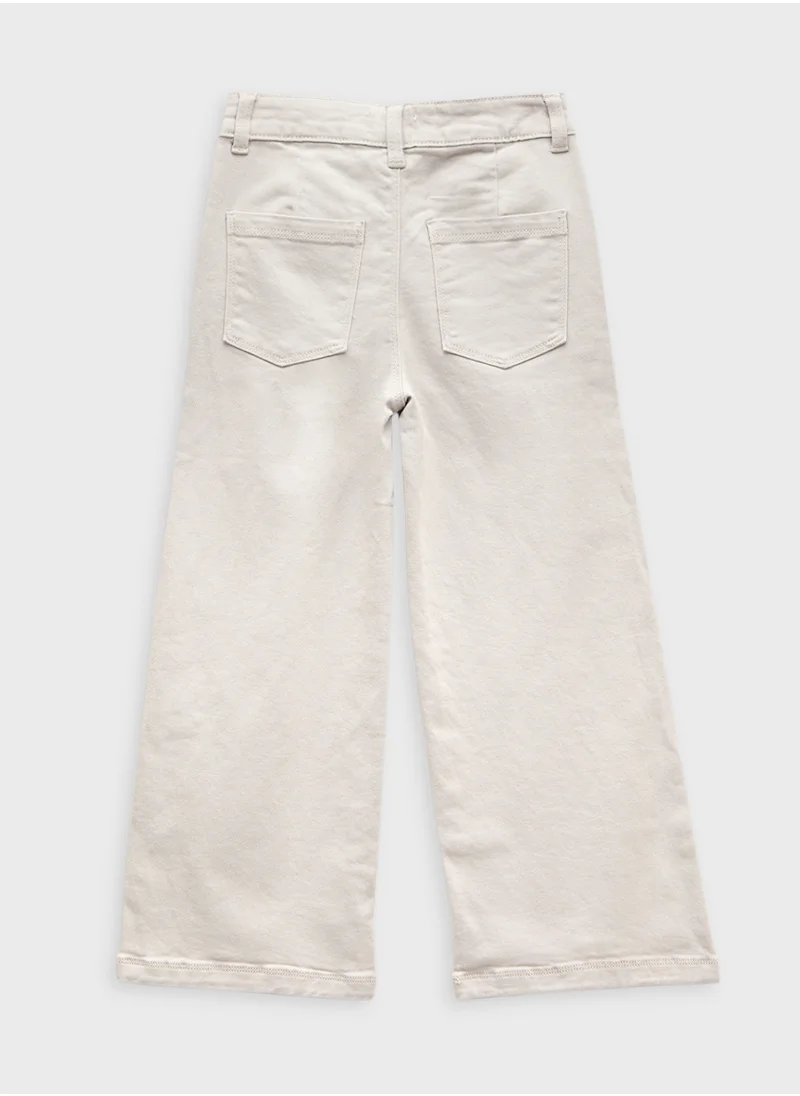 Ripples Girls Wide-Leg Pants