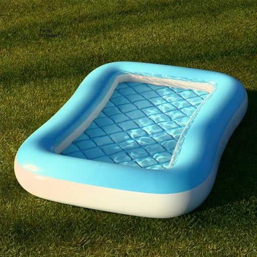 Lifelong Swimming Pool for Kids | Inflatable Rectangular Baby Pool Portable Baby Bath tub | Indoor & Outdoor Swimming Pool for Kids (Blue) - Image 1