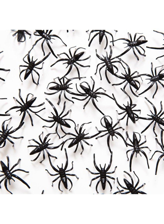 1 1/2" Plastic Spiders, 72 Pack