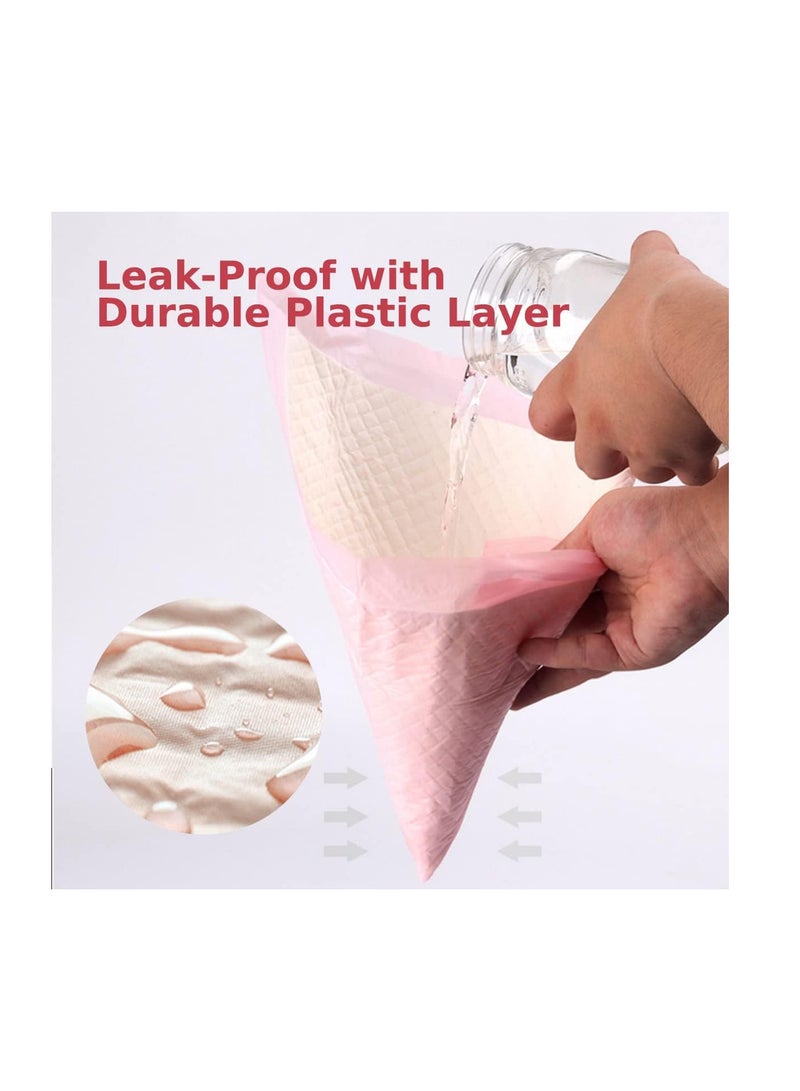 ECVV Pet Training Pads Disposable Pee Pad for Dog Puppy Cat Rabbits Pets, Quick Drying No Leaking Super Absorbent 45x30 cm S- 100 Pieces, Pink - Image 2