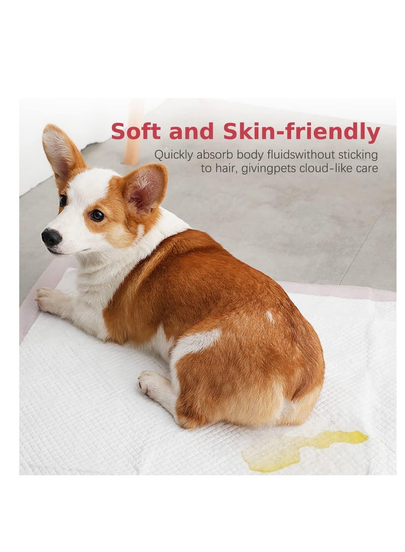 ECVV Pet Training Pads Disposable Pee Pad for Dog Puppy Cat Rabbits Pets, Quick Drying No Leaking Super Absorbent 45x30 cm S- 100 Pieces, Pink - Image 3