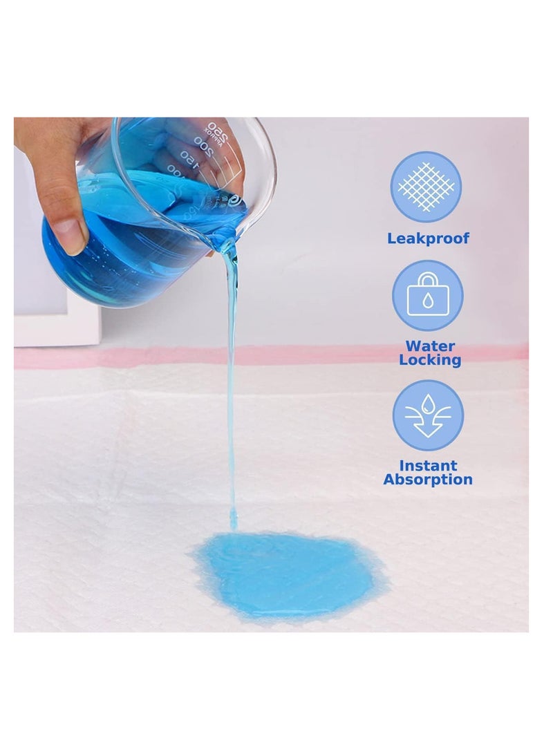 ECVV Pet Training Pads Disposable Pee Pad for Dog Puppy Cat Rabbits Pets, Quick Drying No Leaking Super Absorbent 45x30 cm S- 100 Pieces, Pink - Image 4