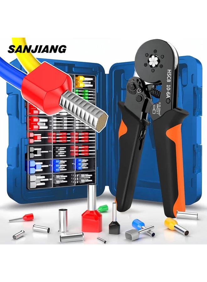 HSC8 10 6A مجموعة أدوات كبس مع 1200 قطعة طرفية مقبض من الفولاذ الكربوني - Image 3