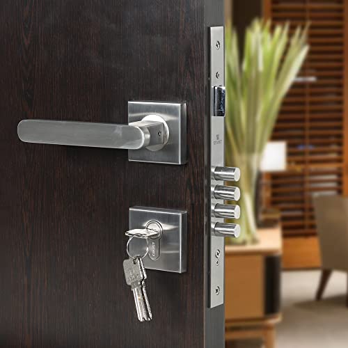 Voltizi Premium Mortise Door Locks for Main Door/Bedroom Door/Door Lock Handle Set with Brass Lock Body Set with 3 Key/Main Door Locks for Home/Office/Hotel (Main Door/Bedroom Door, LB304) - Image 1
