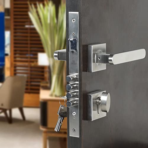 Voltizi Premium Mortise Door Locks for Main Door/Bedroom Door/Door Lock Handle Set with Brass Lock Body Set with 3 Key/Main Door Locks for Home/Office/Hotel (Main Door/Bedroom Door, LB304) - Image 2