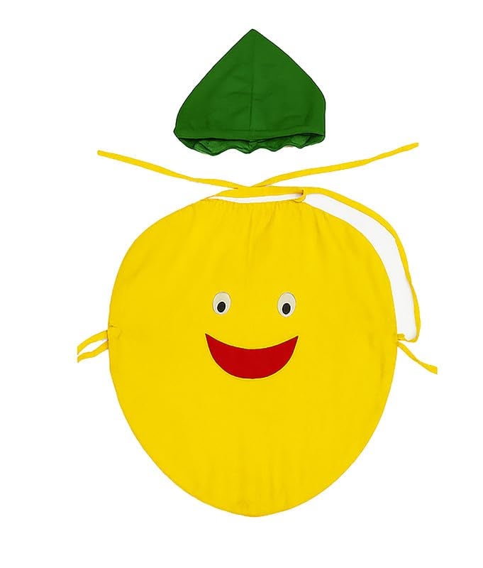 FancyDressWale Lemon Fancy Dress Costume for Kids | Free Size 2–10 Years | Stage Shows, Fancy Dress Competitions, Theme Parties - Image 2