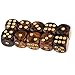 Yiotfandoll 10PCS Polyhedral Dice D6 Dice 16mm Acrylic Dice Game Dice for RPG MTG DND Dice Table Games Black Gold - Image 2