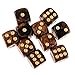 Yiotfandoll 10PCS Polyhedral Dice D6 Dice 16mm Acrylic Dice Game Dice for RPG MTG DND Dice Table Games Black Gold - Image 4