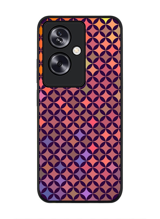 Stylizedd Rugged Black Edge Case for Oppo A79 5G, Slim fit Soft Case Flexible Rubber Edges Anti Drop TPU Gel Thin Cover - Wall Of Diamonds - Image 1