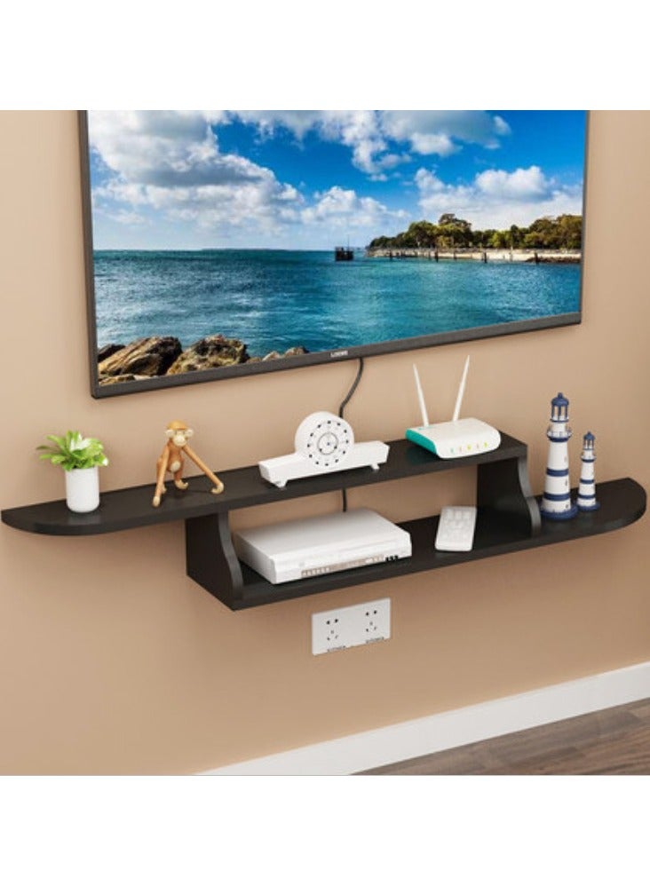 XiuWoo Creative Simplicity Wall-Mounted TV Shelf Background Wall Set ,Floating Shelves,Top Box Router DVD Player Small Electronic Products Versatile Punch Storage Shelf Storage Box Decorative Frame  - Image 1
