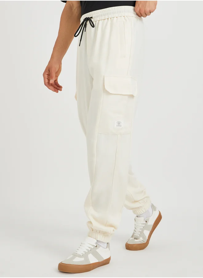 ستايلي Styli Relaxed Fit Textured Cargo Joggers