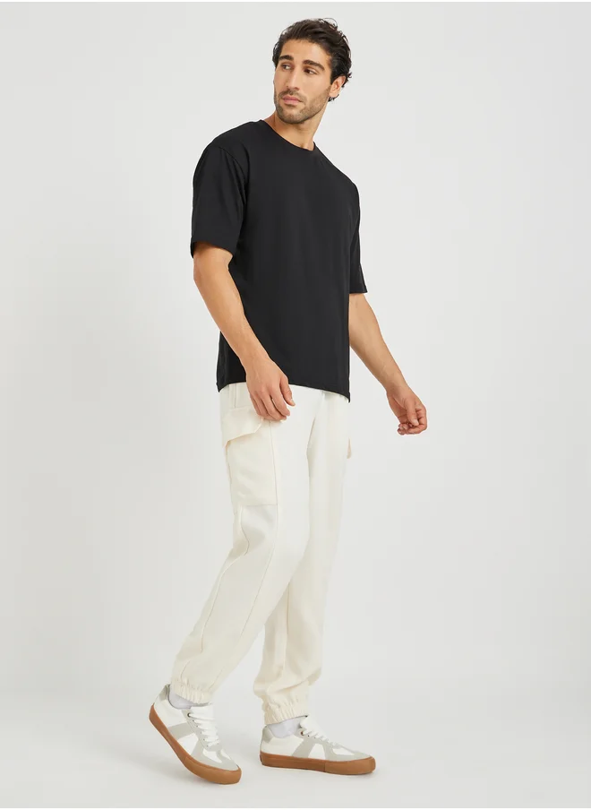 ستايلي Styli Relaxed Fit Textured Cargo Joggers