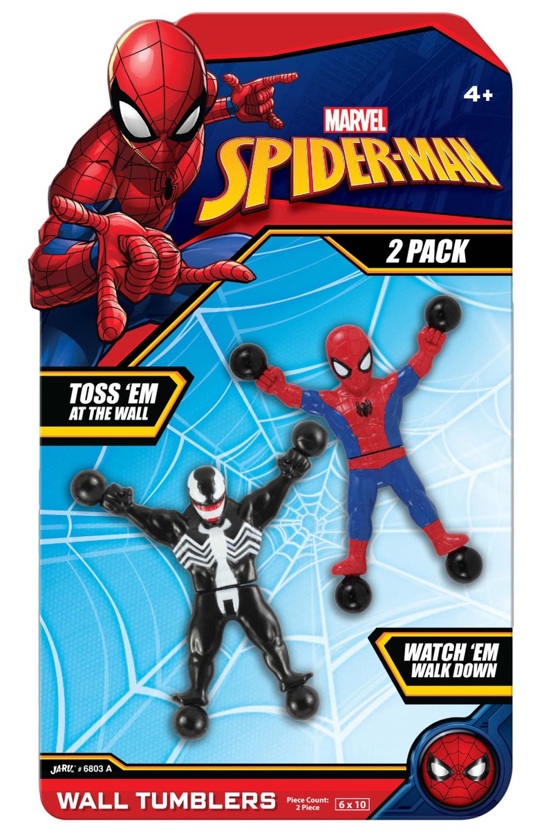 Ja-Ru JARU Spiderman Venom Window Crawler Wall Climbers Rolling Sticky Toys 1 Pack with 2 Figures Marvel Avengers Superheroes Fidget Toy Wacky Games Pinata Toys A68031 - Image 3