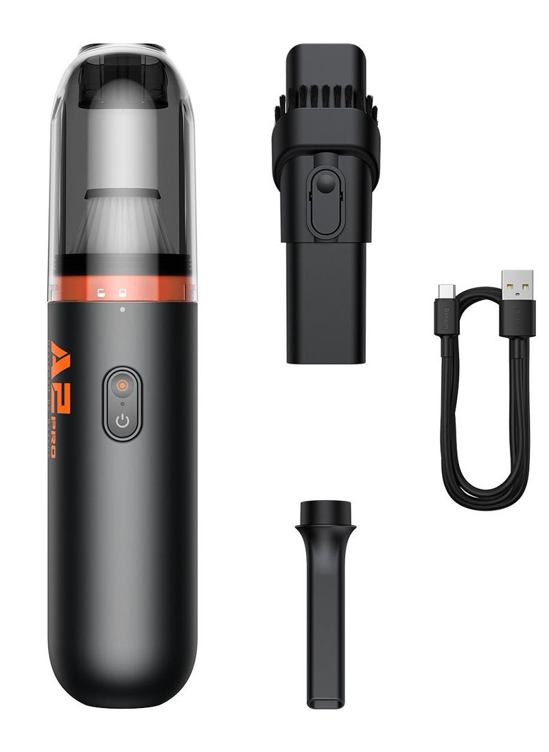 Baseus Mini Handheld Vacuum Cleaner, 6,000Pa Strong Suction Power, Rechargeable Cordless Car Vacuum with USB-C Charging, Lightweight and Compact for Cleaning Car Interior, Home, Office, Pet Hair, Sofa, Keyboard and Dust - Compact and Easy to Use (Black)  - Image 1
