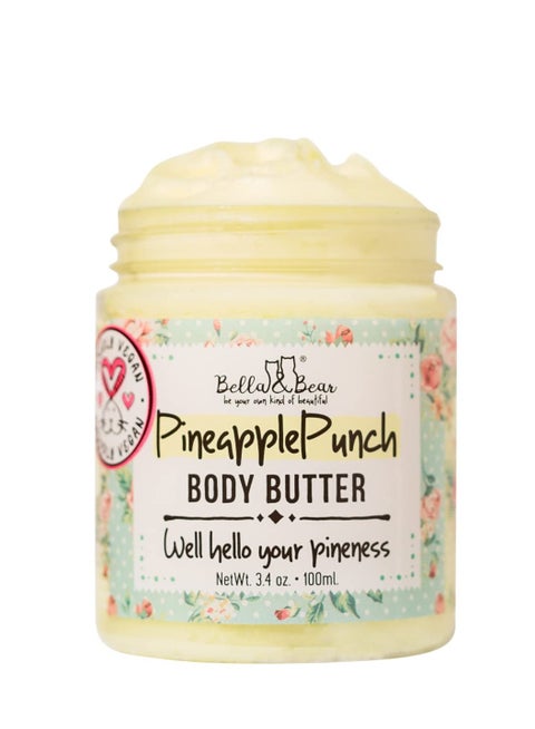 Bella & Bear Pineapple Body Butter, Hydrating Formula - Vegan Travel Size, 3.4oz' (3.4 oz)