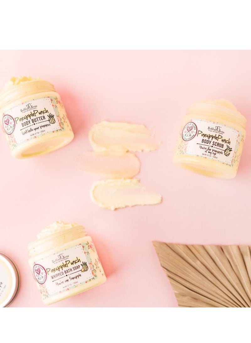 Bella & Bear Pineapple Body Butter, Hydrating Formula - Vegan Travel Size, 3.4oz' (3.4 oz)