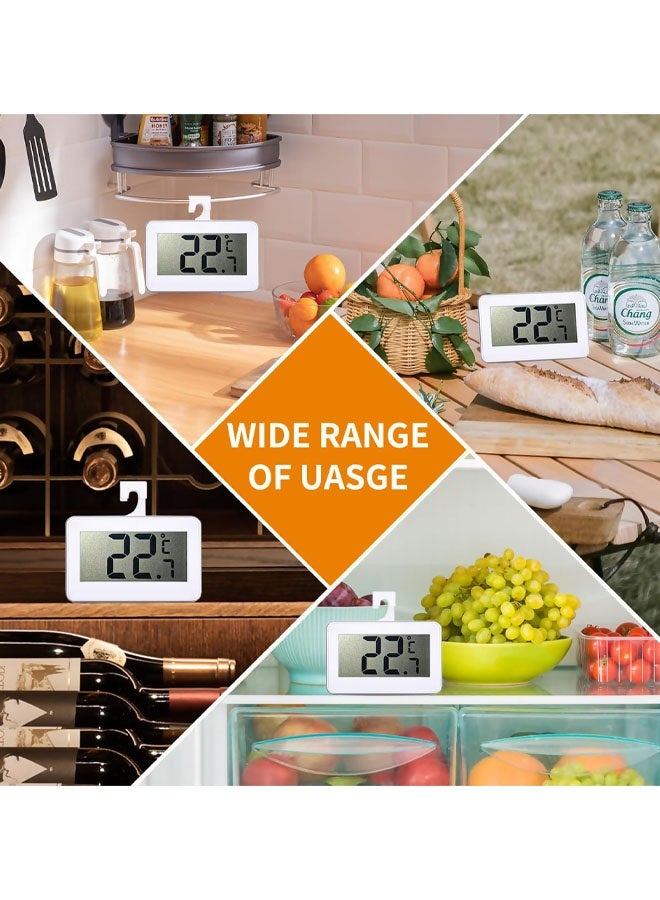 Fridge Thermometer with Max/Min Record, Easy Battery Replacement, High Accuracy Refrigerator Monitor For Kitchen, Basement Large LCD Digital Freezer Thermometer - Image 4
