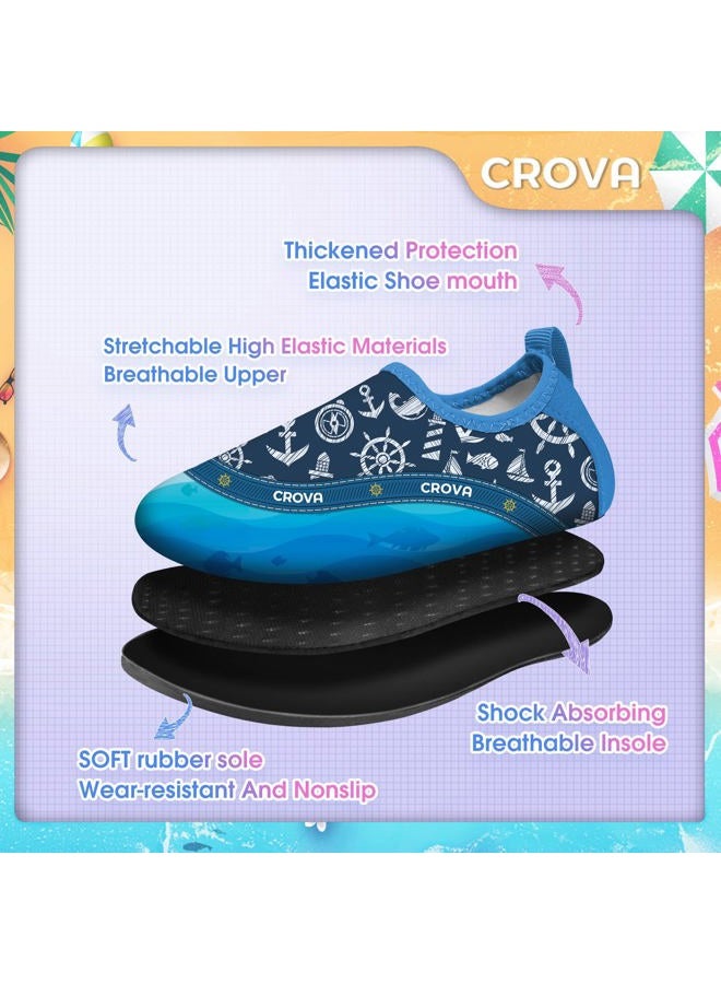 CROVA Toddler Kids Water Shoes Quick Dry Aqua Socks Non-Slip Barefoot Sports Shoes for Boys Girls Toddler - Image 5