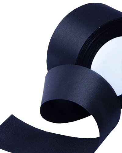 SWTOOL 1.5" Single Face Satin Ribbon 50 Yards Roll for Gift Wrap Sewing Projects Crafting Projects DIY Bow Wedding Decoration (Black) - Image 2