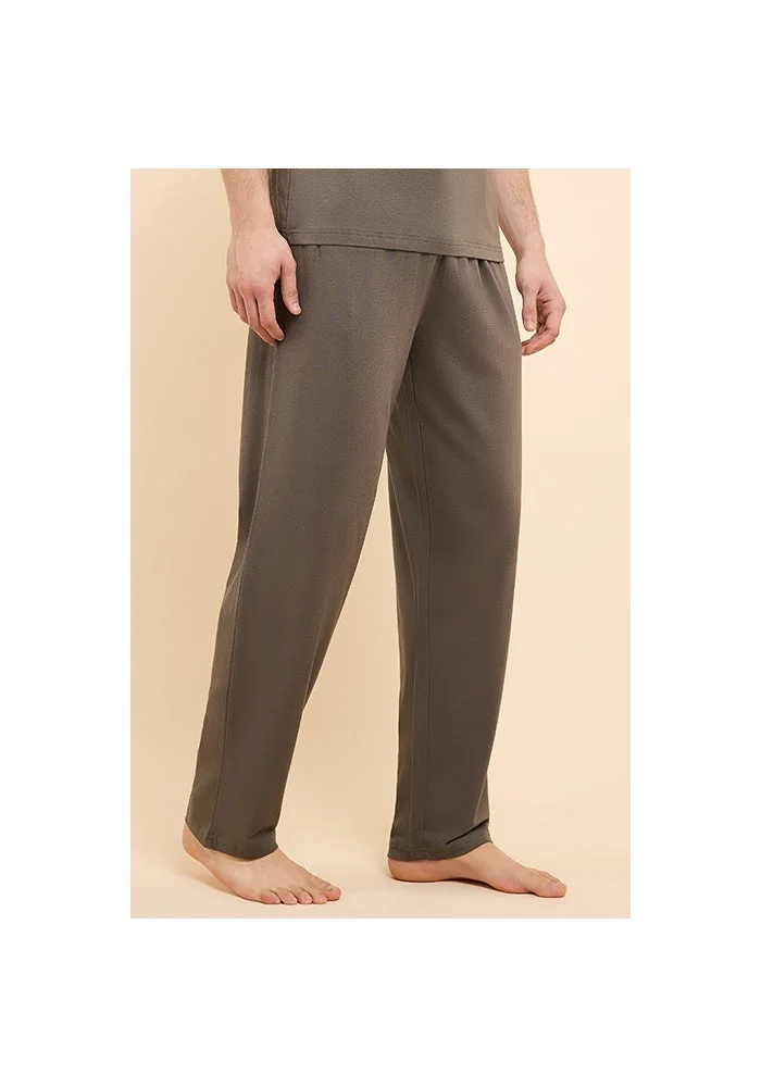 R&b  Solid Lounge Pants with Drawstring Waist for Men | Best Price UAE