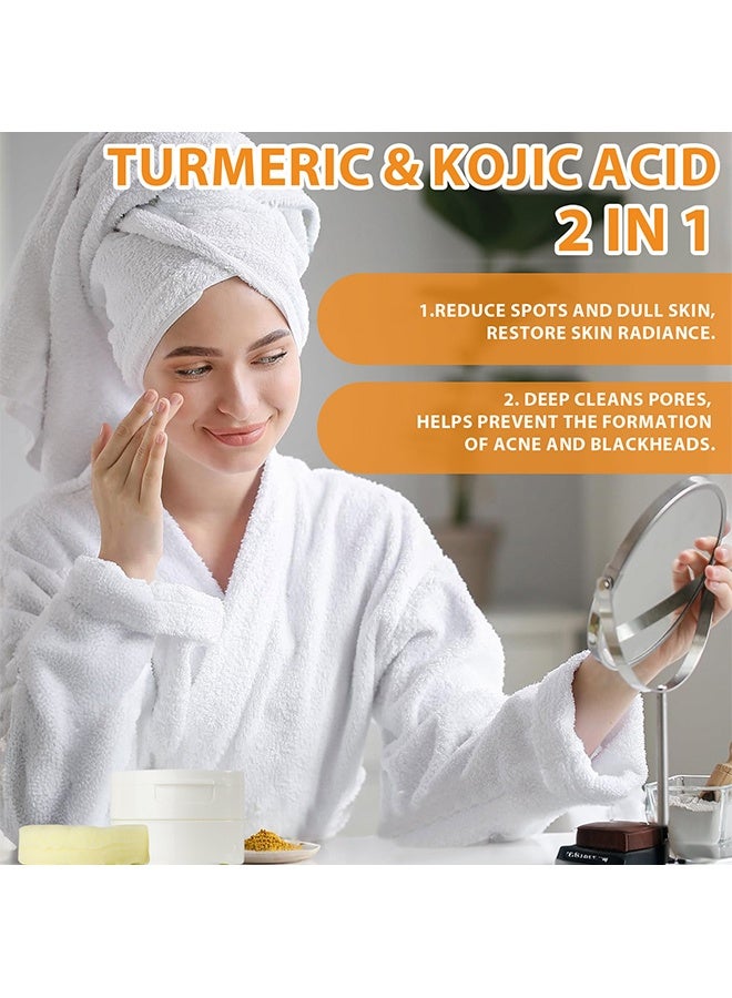 SAUVASINE Turmeric+Kojic Acid Face Cleansing Pads,Turmeric Cleansing Pads,Moisturize Face Turmeric Kojic Acid Pads,Helps Balance Skin Oil And Water,Upgrade Packing ，30Pads - Image 4