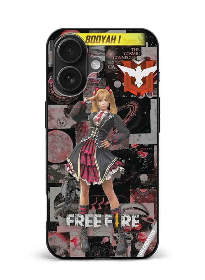 VR CREATIVE Protective Case Cover For Apple iPhone 16 Plus Free Fire Design Multicolour