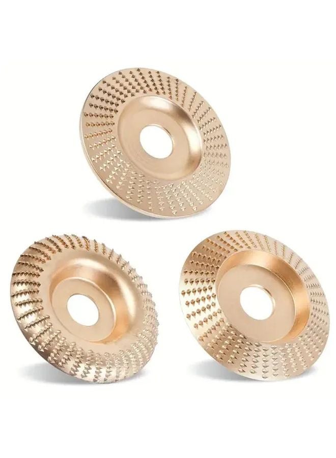 3Pcs Hard Alloy Grinding Wheel Set Wood Sanding Discs Angle Grinder Carving Tools - Image 1