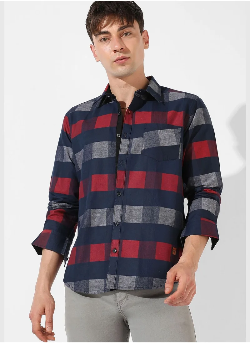 Campus Sutra Men's Checkered Casual Shirt