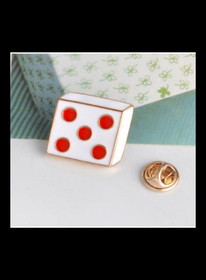 NIBEMINENT Dice Shaped Brooch Pin - Image 2