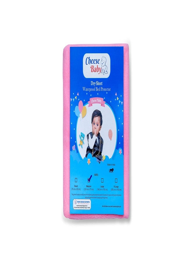 cheesebaby - Baby Drysheet Bed Protector (L -140cm x 100 cm, Baby Pink) - Image 1