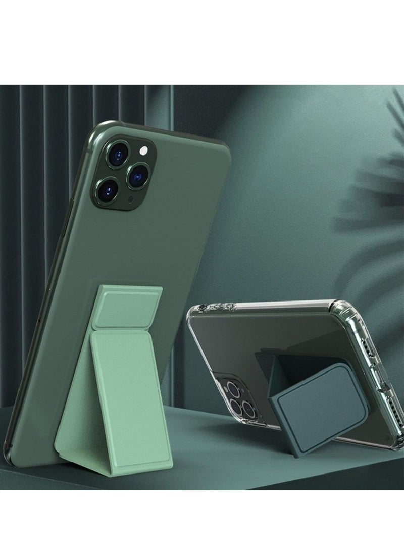 3 Pack Grip Holder Phone Ring Holder Foldable Leather Strap Brackets Universal Kickstand Holder Horizontal And Vertical Mount Phone Grip Compatible With IPhone Samsung Phones Gold Color - Image 3