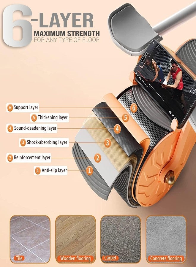 Deoxys Automatic Rebound Aabdominal Wheel, 2023 New Wheels Roller Domestic Abdominal Trainer, Abdominal Roller for Abdominal Training with Sturdy Double Wheels and Automatic Rebound* - Image 5