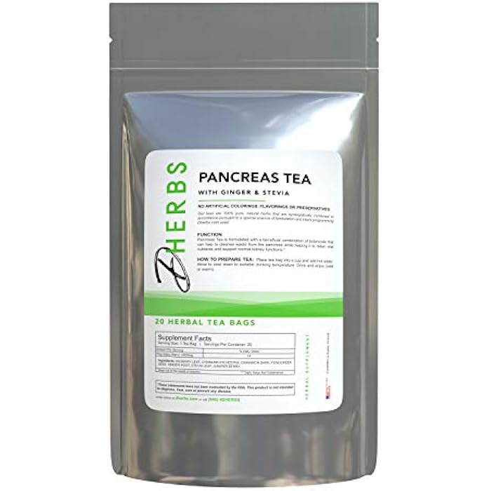dherbs Herbal Pancreas Tea, Cleanse with Juniper, Fenugreek, and Gymnema (20 Bags) - Image 1