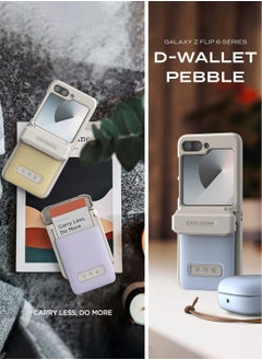 VRS Design D-Wallet Pebble Samsung Galaxy Z Flip 6 Case Cover Wallet [2 Card Holder Slot] with [Hinge Protection] - Lemonade  - Image 5
