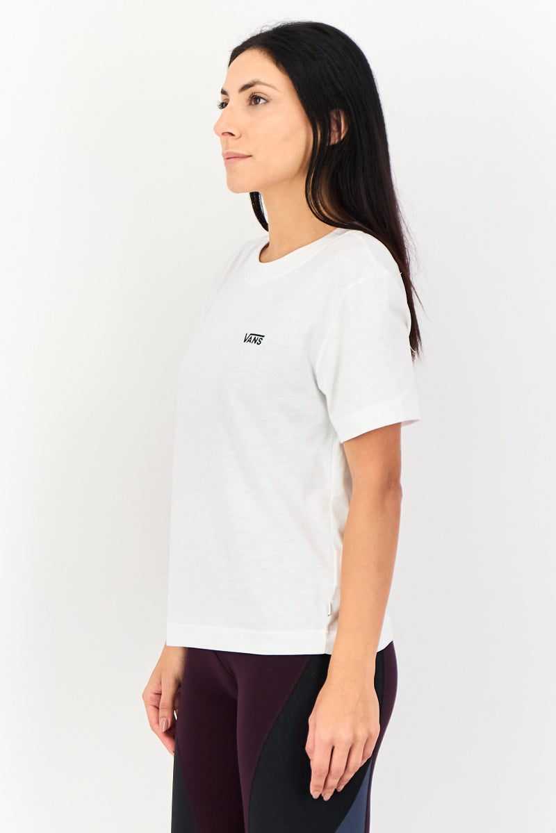 VANS تي شيرت رياضي نسائي قصير الأكمام في الهواء الطلق، أبيض - Image 2