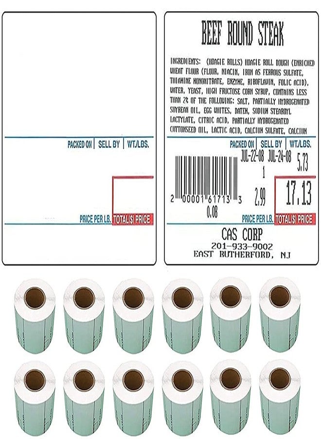 VisionTechShop LST-8020 Printing Scale Label, 58 x 60 mm, UPC/Ingredients 12 Rolls of 500 Labels - Image 2