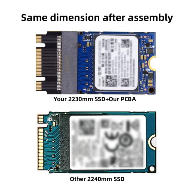 xiwai NVME M-Key NGFF B+M 22x30mm to 22x42mm Male to Female Extension Adapter Compatible with Legion Go ThinkPad 2230 2242 SSD - Image 5