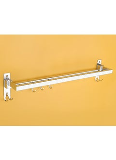 iSTAR iSTAR Stainless Steel 304 Grade Square Foldable Towel Hanger for Bathroom/Towel Rod/Bar/Bathroom Accessories(24inch-Chrome Finish) - Pack of 1  - Image 1