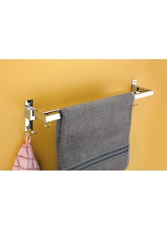iSTAR iSTAR Stainless Steel 304 Grade Square Foldable Towel Hanger for Bathroom/Towel Rod/Bar/Bathroom Accessories(24inch-Chrome Finish) - Pack of 1  - Image 2
