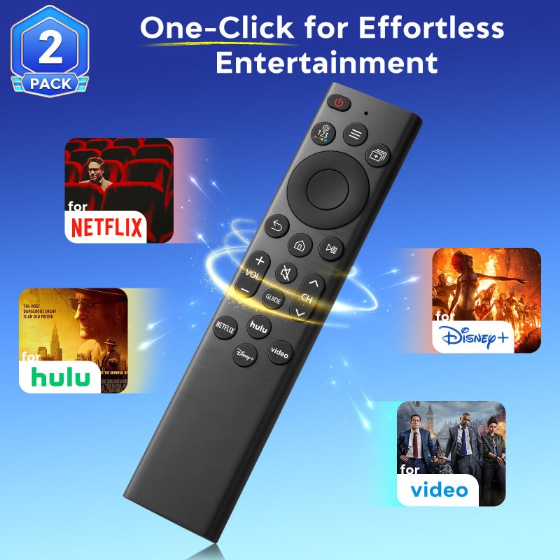 TOPKIND Replacement for Samsung TV Remote Control (2-Pack), Universal Remote Compatible with All Samsung 4K 8K UHD Frame/Crystal/Curved/QLED/OLED Smart TVs - Image 4