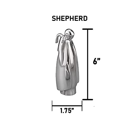Nambe Nambe 4-Piece Nativity Figurine Set - Shepherd & Animals Holiday Figurines for Christmas Home Decor - Lustrous Alloy Elegant Display with Camel  Donkey  Lamb - Holiday Collectible Figurines - Image 4