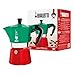 Bialetti  Moka Express Italia Collection Iconic Stovetop Espresso Maker Makes Real Italian Coffee Moka Pot 6 Cups 9 Oz  270 Ml Aluminium Colored in Red Green Silver - Image 2