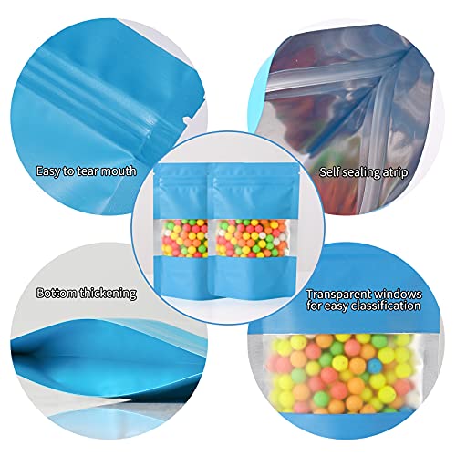 TRUE SHOP THE ULTIMATE SOLUTION FOR FOOD STORAGE - FOIL POUCH STAND-UP BAGS WITH SELF-SEALING TECHNOLOGY MATT BLUE (5INCHX8INCH) (250 GM, 20, count) - Image 3