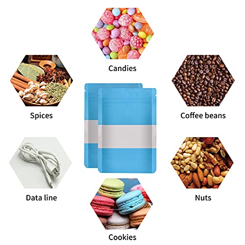 TRUE SHOP THE ULTIMATE SOLUTION FOR FOOD STORAGE - FOIL POUCH STAND-UP BAGS WITH SELF-SEALING TECHNOLOGY MATT BLUE (5INCHX8INCH) (250 GM, 20, count) - Image 5